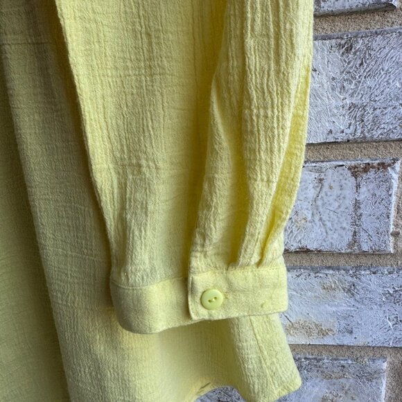 Soft Surroundings Long Sleeve Button Up Embroidered V-Neck Shirt Women's Size M - Picture 7 of 9